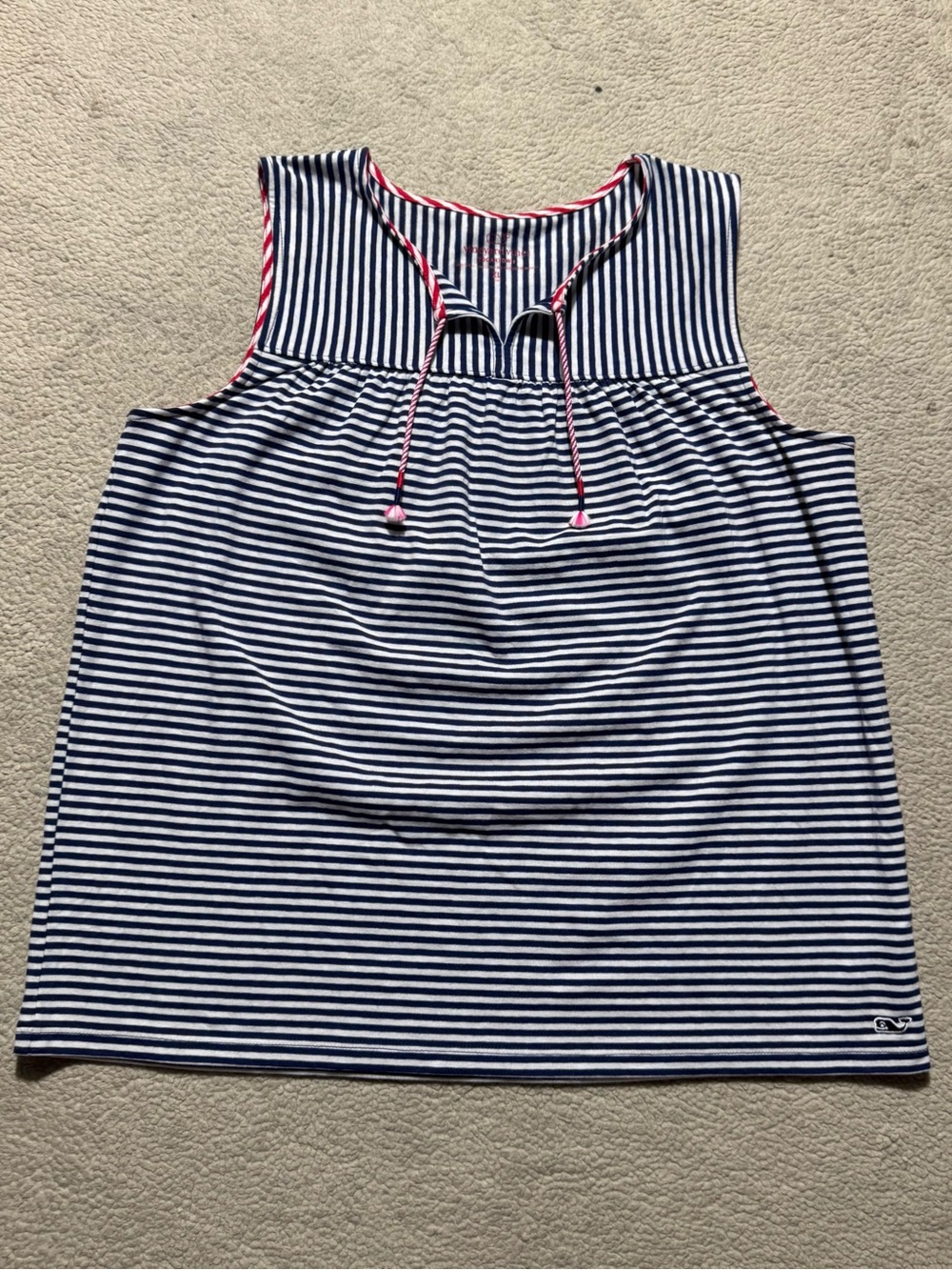 Vineyard Vines‎ Dress Girls XL Striped Sleeveless Edgartown V Neck Pullover Top